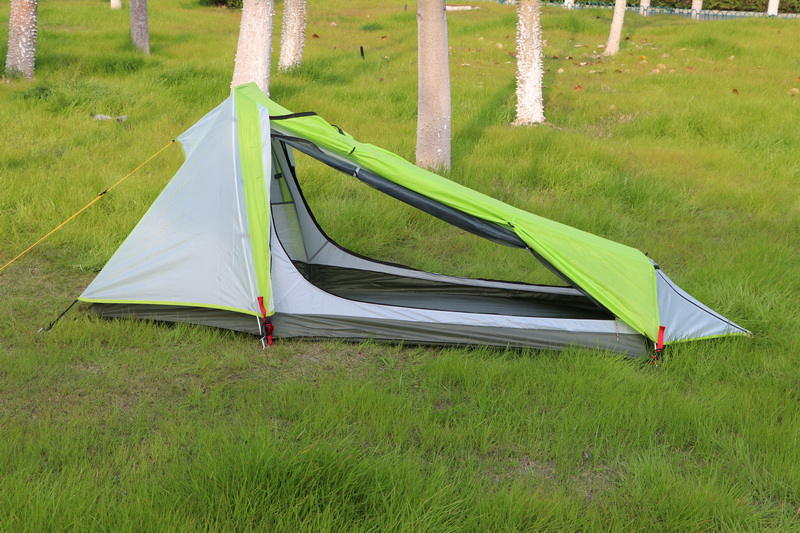 Cheap Goat Tents Single 1 Person Ultra Light Outdoor Camping Mountaineering 2 Layer Car Hiking Trekking Aluminium Alloy Rod Cycling Beach Tent Tents 